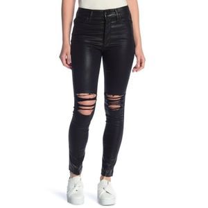 🟡 Joe's Jeans Charlie Coated Ankle Jeans Distressed